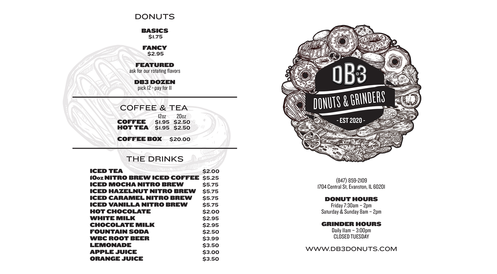 Menu DB3 Small Batch Donuts